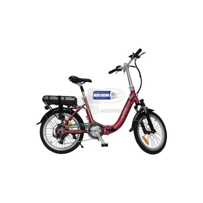 Vélo à assistance électrique pliant 20 Pouces Rouge Confort